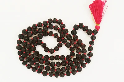 5 Mukhi Rudraksha Mala Black