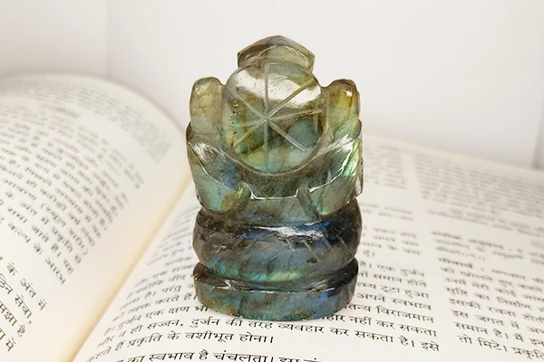 Lord Ganesha Labradorite Idol