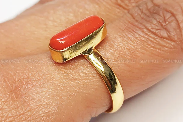 moonga stone ring