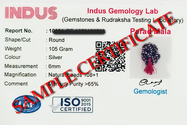 Original Parad Mala Certificate
