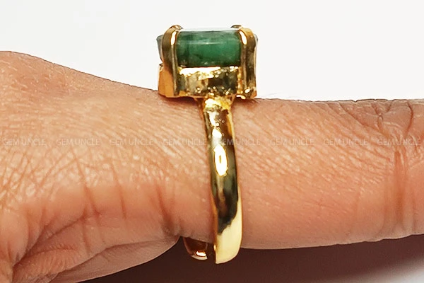 Emerald stone ring panchdhatu