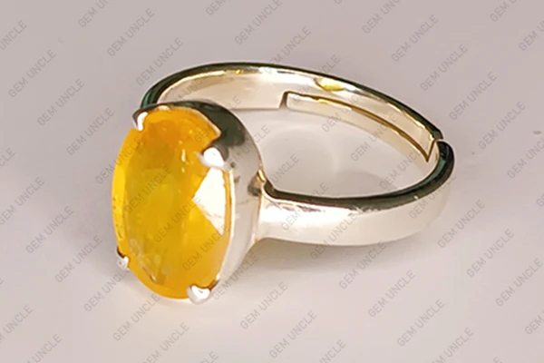 14K Yellow Gold Yellow Sapphire Diamond Ring - Gleam Jewels